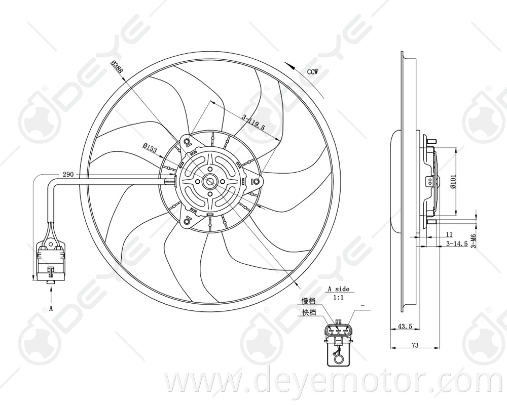 1341337 24402524 new products radiator cooling fan 12v for HOLDEN BARINA TIGRA OPEL CORSA TIGRA VAUXHALL CORSA